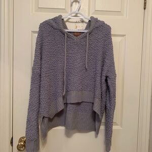 Pol Cozy Gray Hooded Sweater